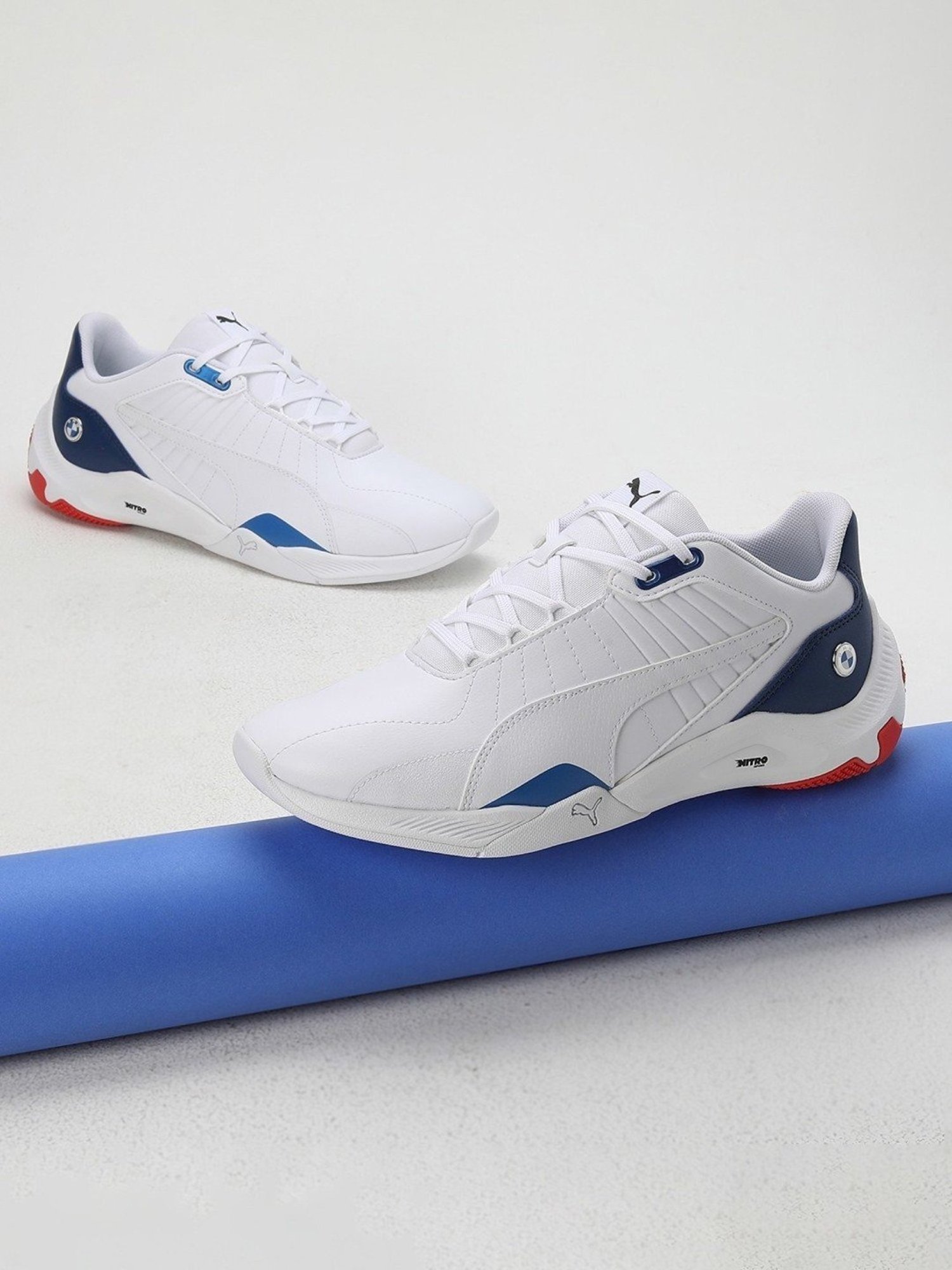 Puma Men's BMW MMS Kart Cat Nitro White Casual Sneakers