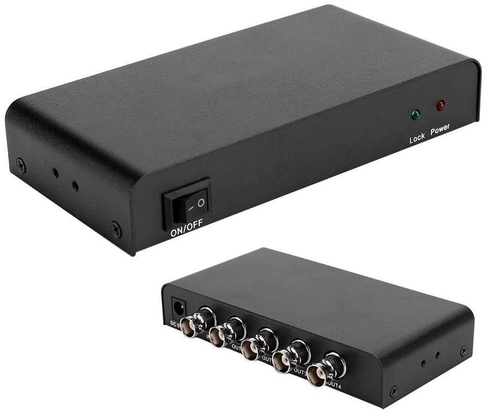 Dancal 1x4 3G SDI Signal Splitter Video Converter 1 in 4 Out Distributor Adapter (110-240V)(US)