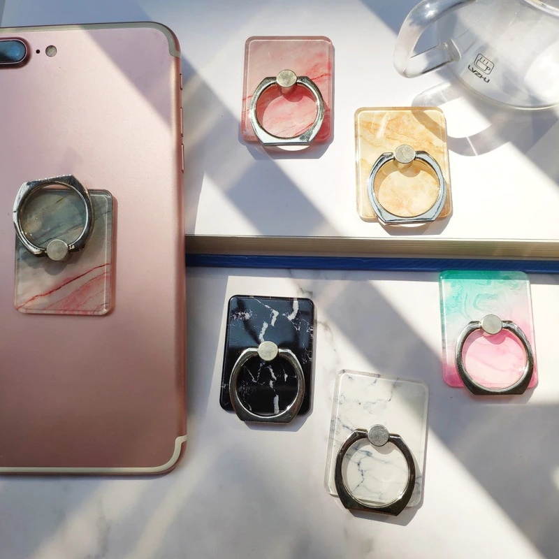 Phone Holder Best Grip Stand Flash Drilling Marble Bracket Mobile Phone Holder Ring Stand Flexible 3D Expanding Tablets Mount