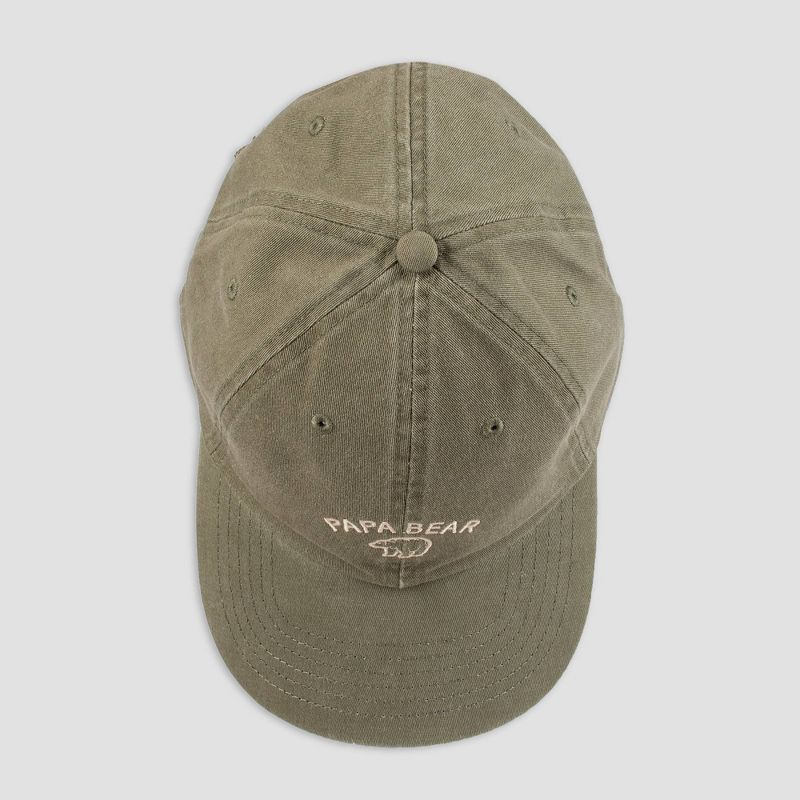 Wemco Men's Father's Day Papa Bear Baseball Hat - Olive One Size