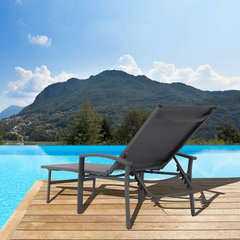Outdoor Aluminum Chase Lounge Gray - Nuu Garden