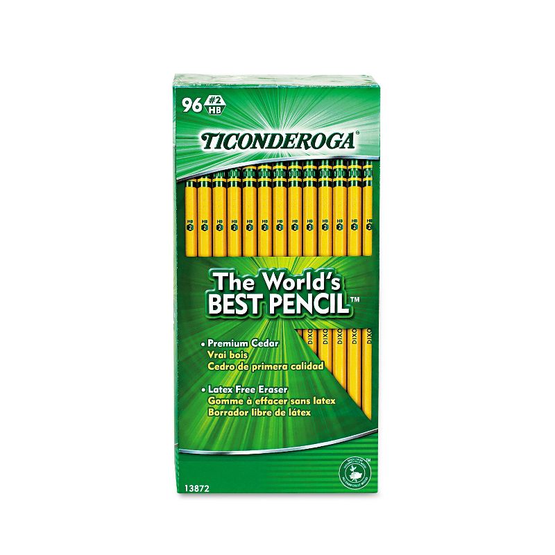 Ticonderoga Woodcase Pencil HB #2 Yellow Barrel 96/Pack 13872