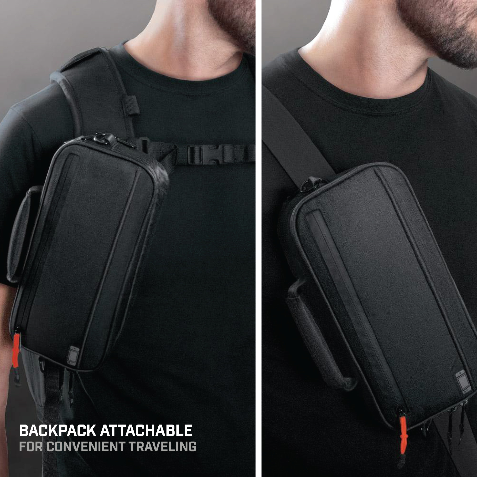 Bionik Commuter - Switch Bag - Compatible with Nintendo Switch - 18 Game Slots - Extra Joy Con Pocket - Canvas Exterior - Plush Interior - Removable Shoulder Strap - Backpack Attachable - YKK Zippers