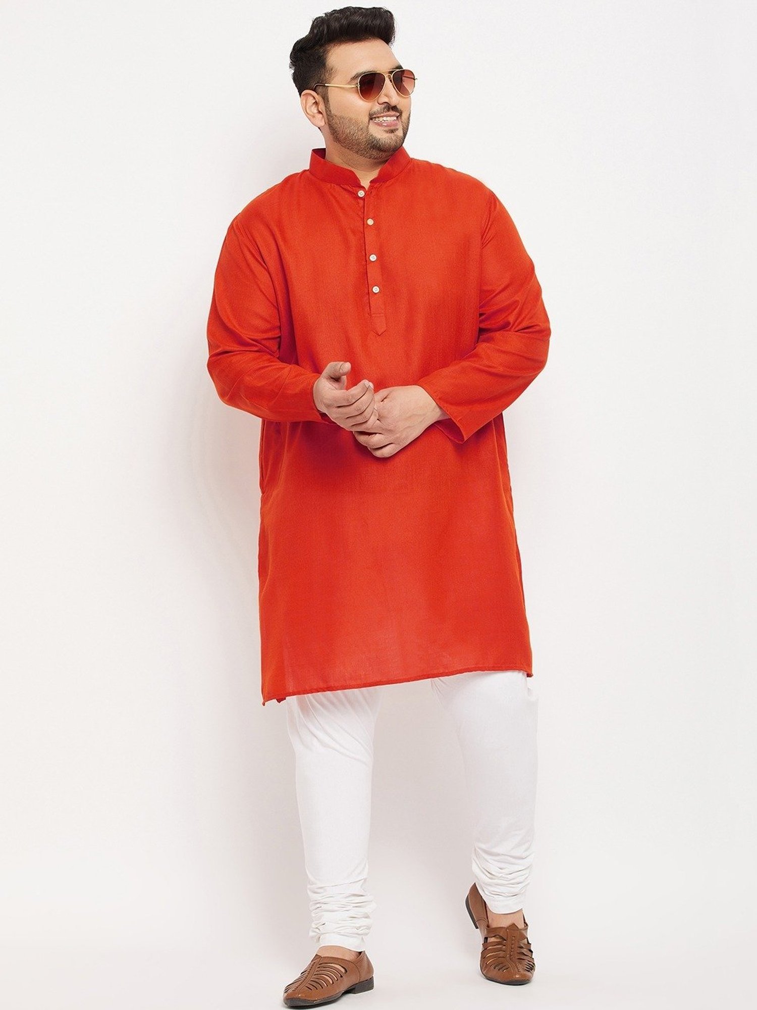 Bigbanana Orange Regular Fit Kurta