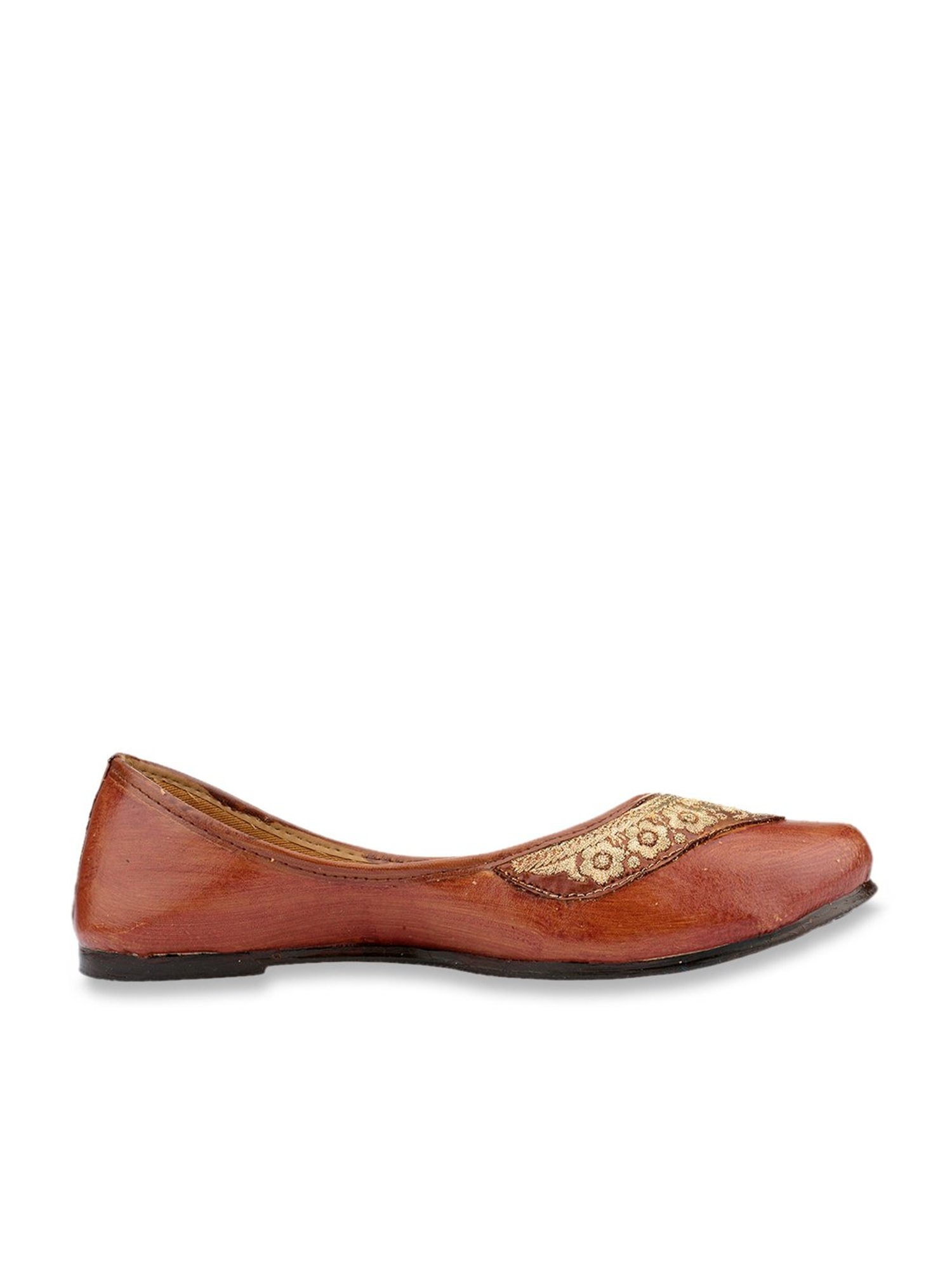 Desi Colour Women's Camel Ethnic Juttis