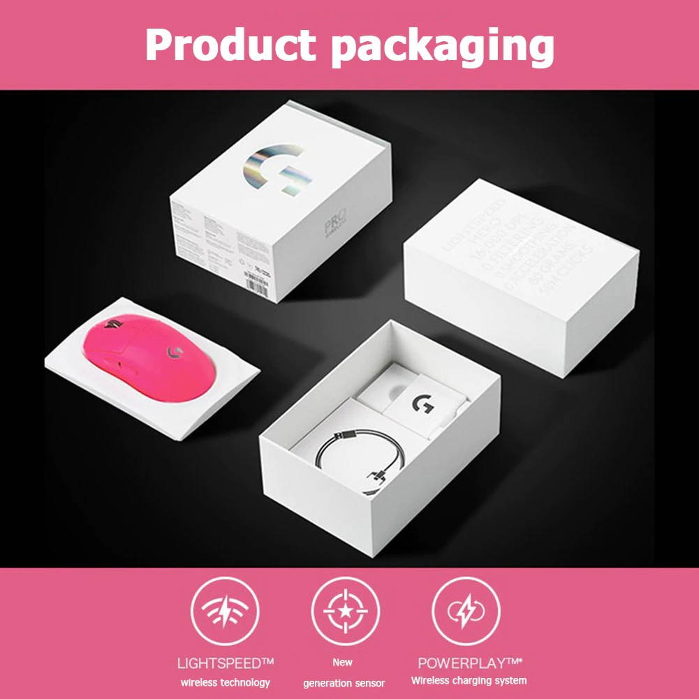 Logitech G PRO Wireless Gaming Mouse HERO Sensor 16000 DPI Ultra  LIGHTSPEED Lightweight Mice for PC GPW Edition Pink