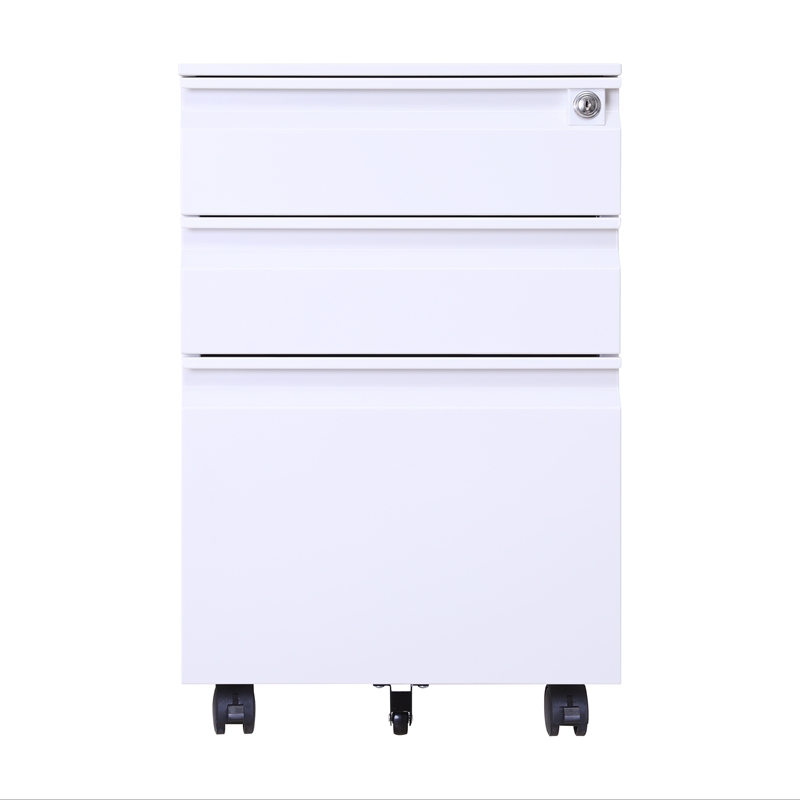 3 Drawer Mobile File Cabinet with Lock, Metal Filing Cabinet Legal/Letter Size, Fully Assembled Except Wheels