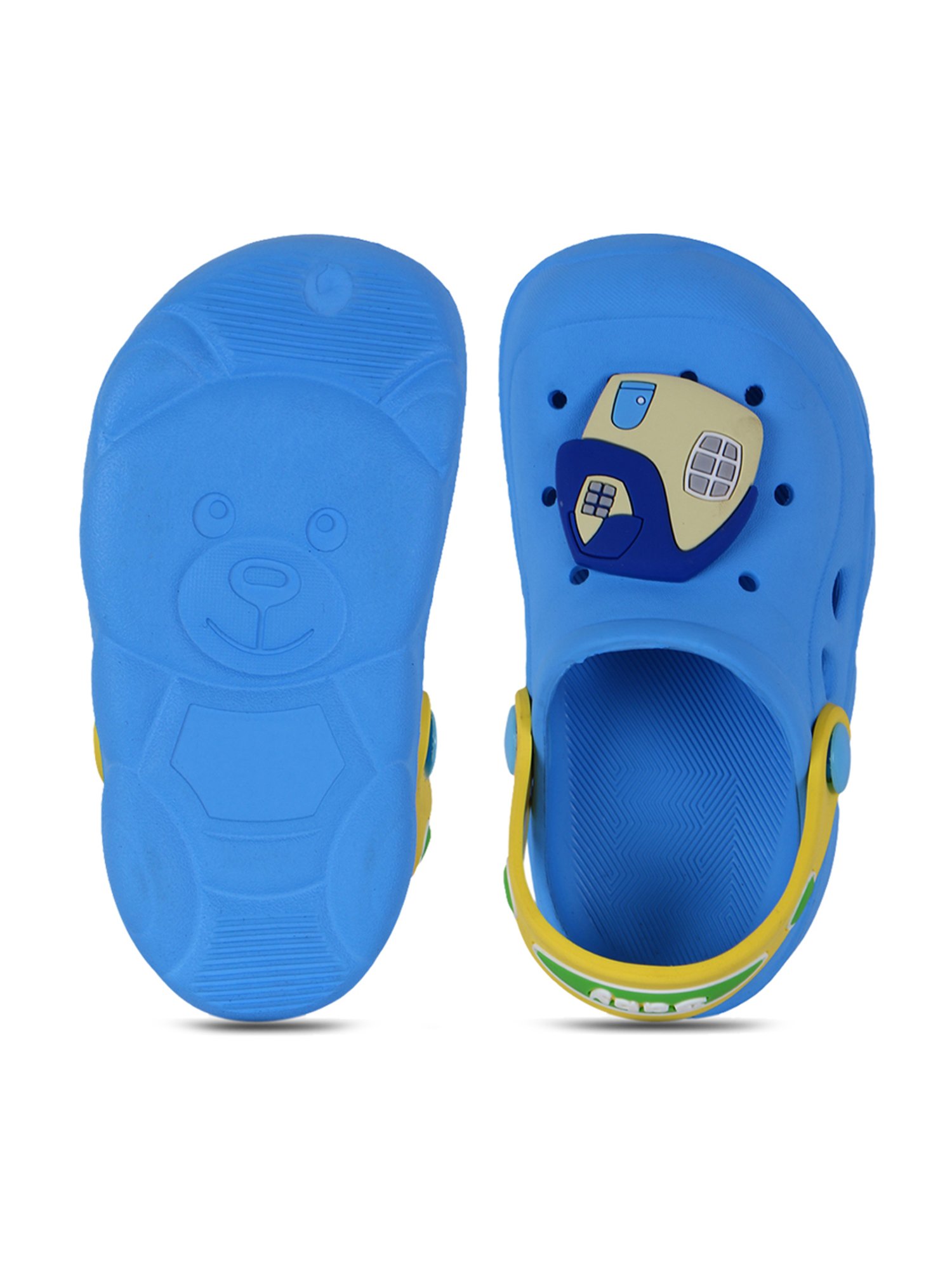 Passion Petals Kids Blue Back Strap Clogs