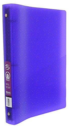BAZIC 1" Glitter Poly 3-Ring Binder w/Pocket for School, Home, or Office (Case of 48) (3128-48)