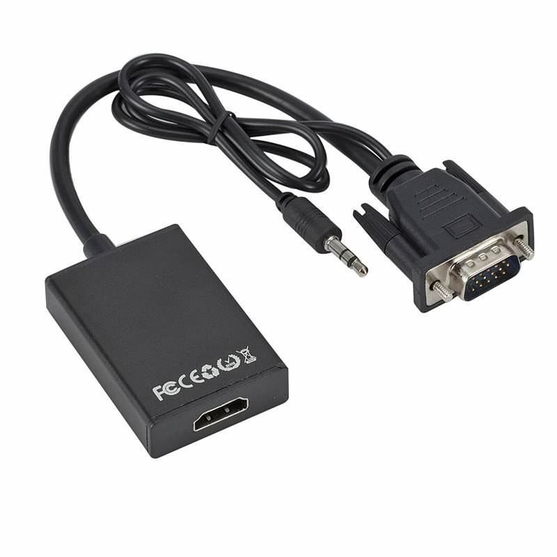 10 inch VGA Male To HDMI Output 1080P HD with Audio Cable Adapter Converter
