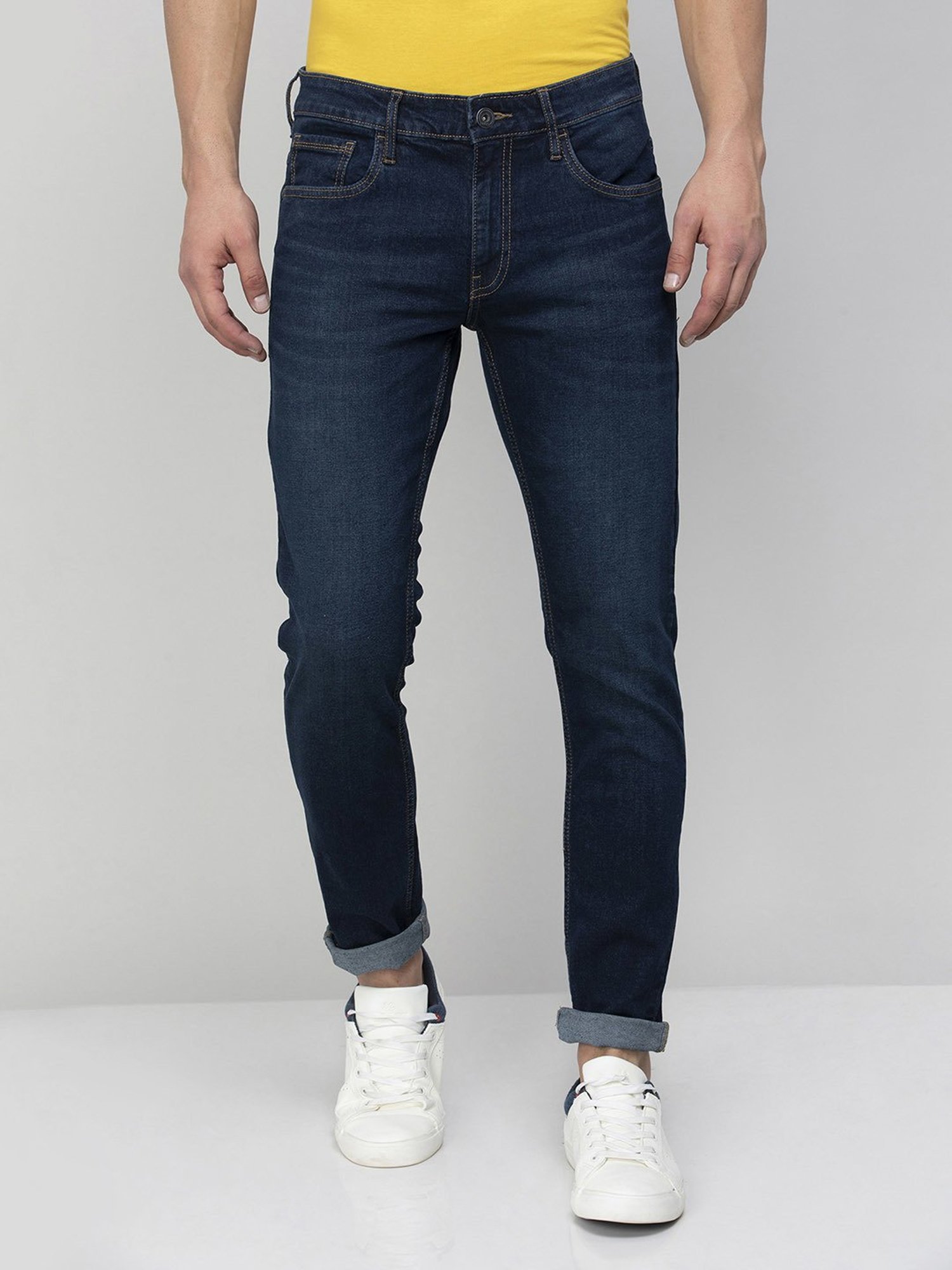American Eagle Blue Cotton Regular Fit Jeans