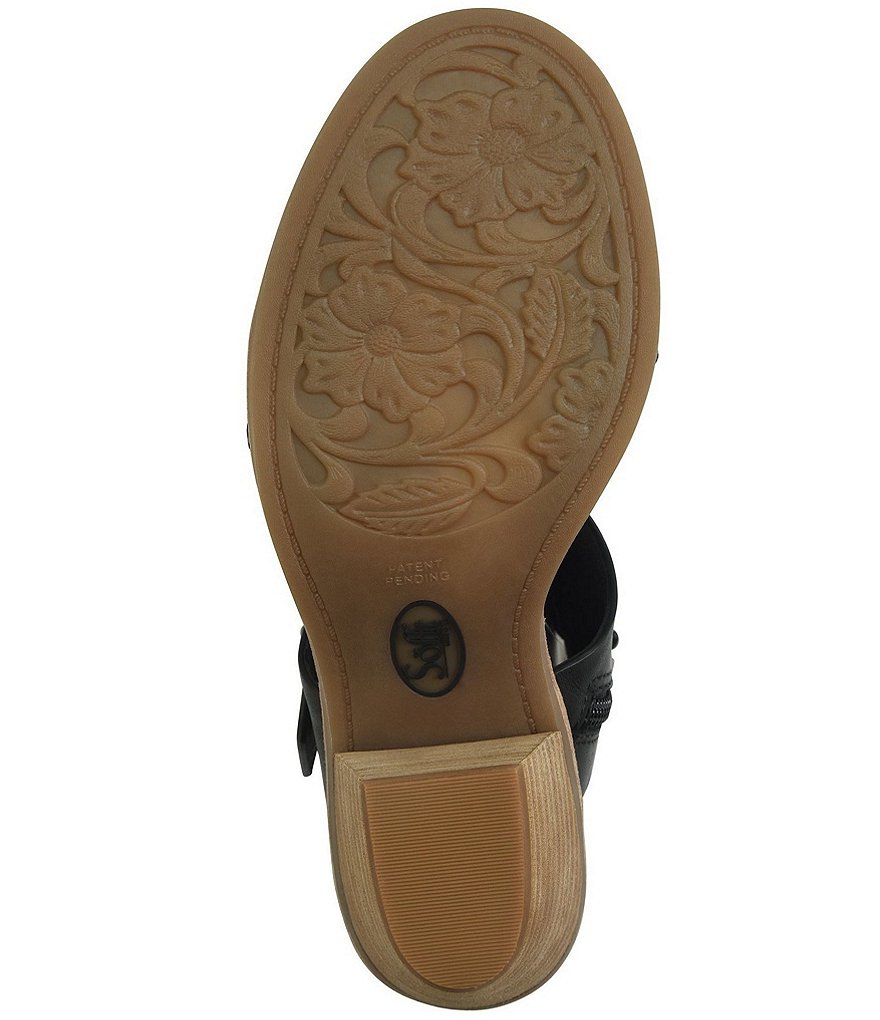 Sofft Menaka Snake Print Leather Accent Block Heel Sandals