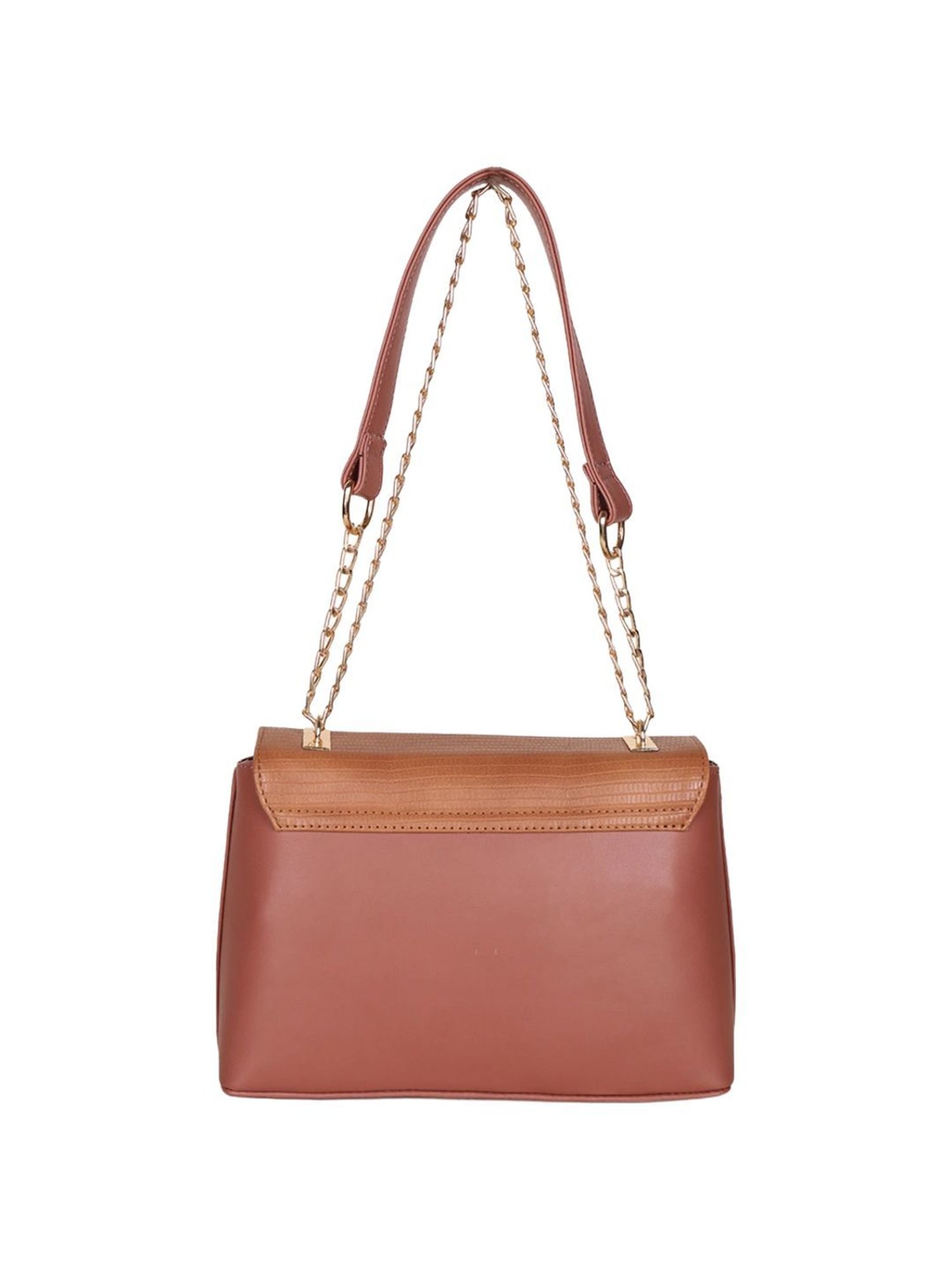 Carlton London Tan Textured Medium Sling Handbag