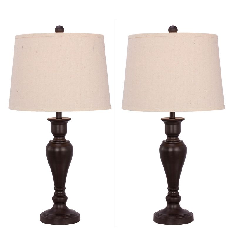 Fangio Lighting Oil Rubbed Metal Table Lamps Brown