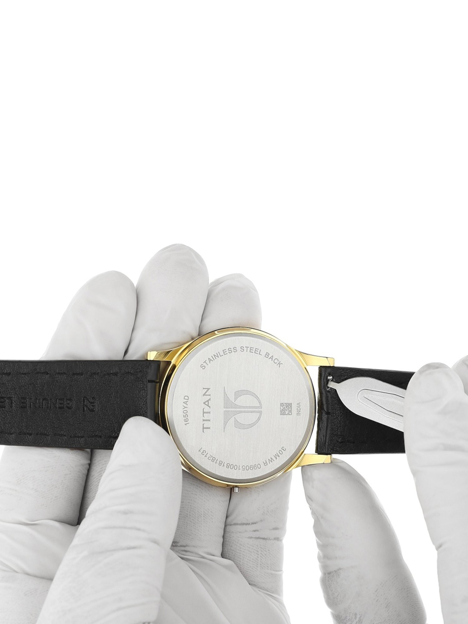 Titan 24 mm Tan Genuine Leather Strap for Men