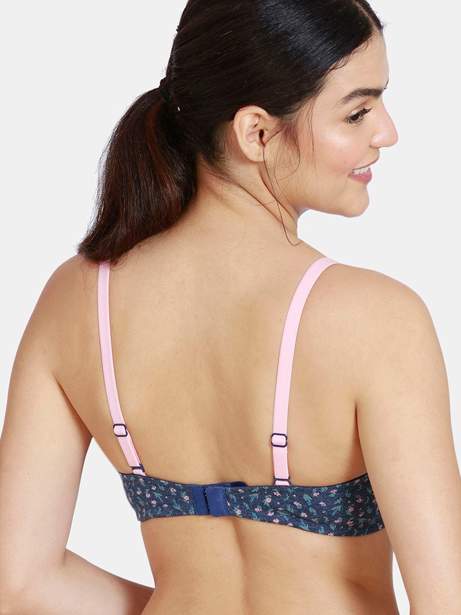 Rosaline by Zivame Blue Non Wired Padded T-Shirt Bra