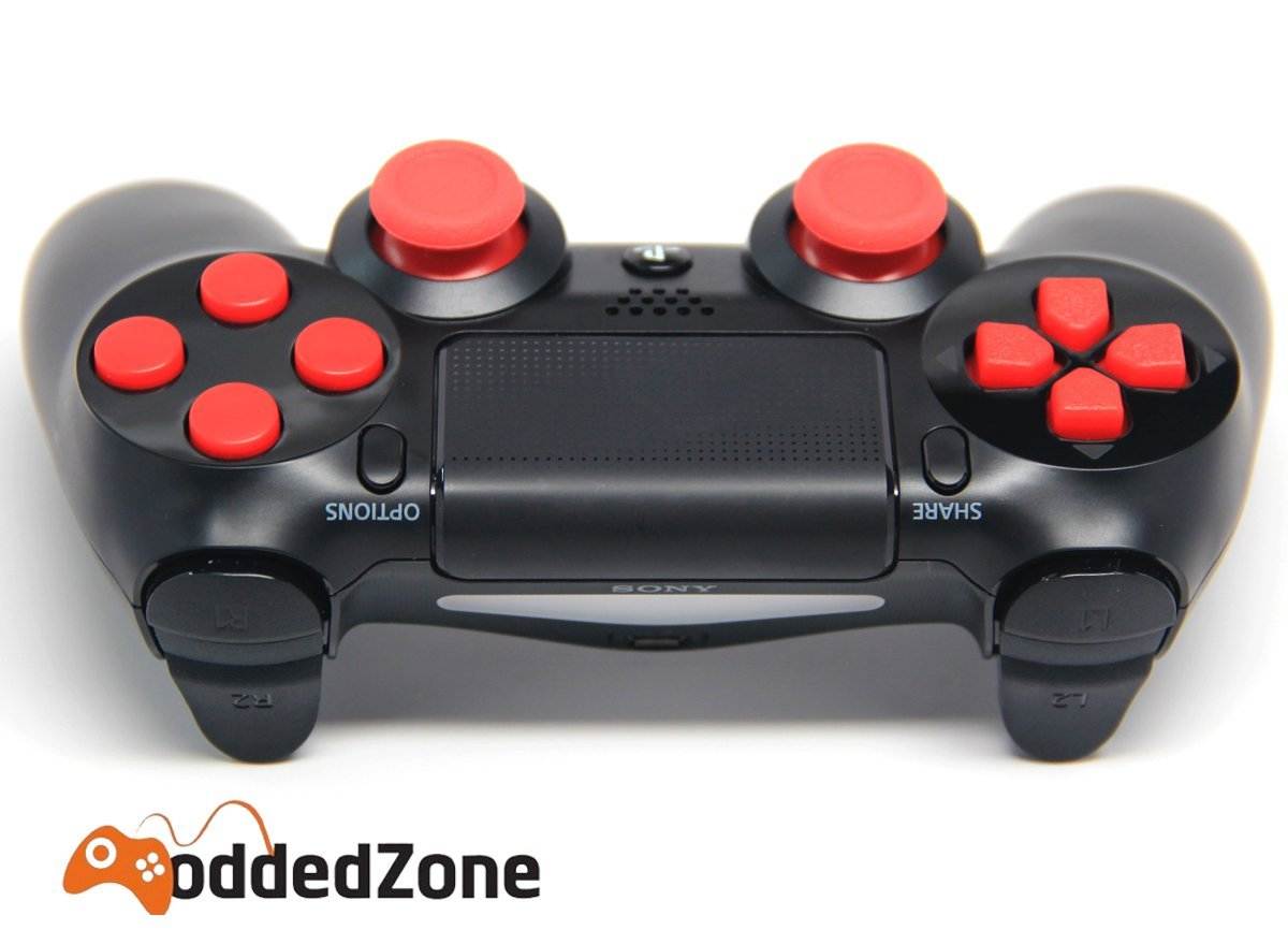 Black/Red Ps4 Rapid Fire Custom Modded Controller