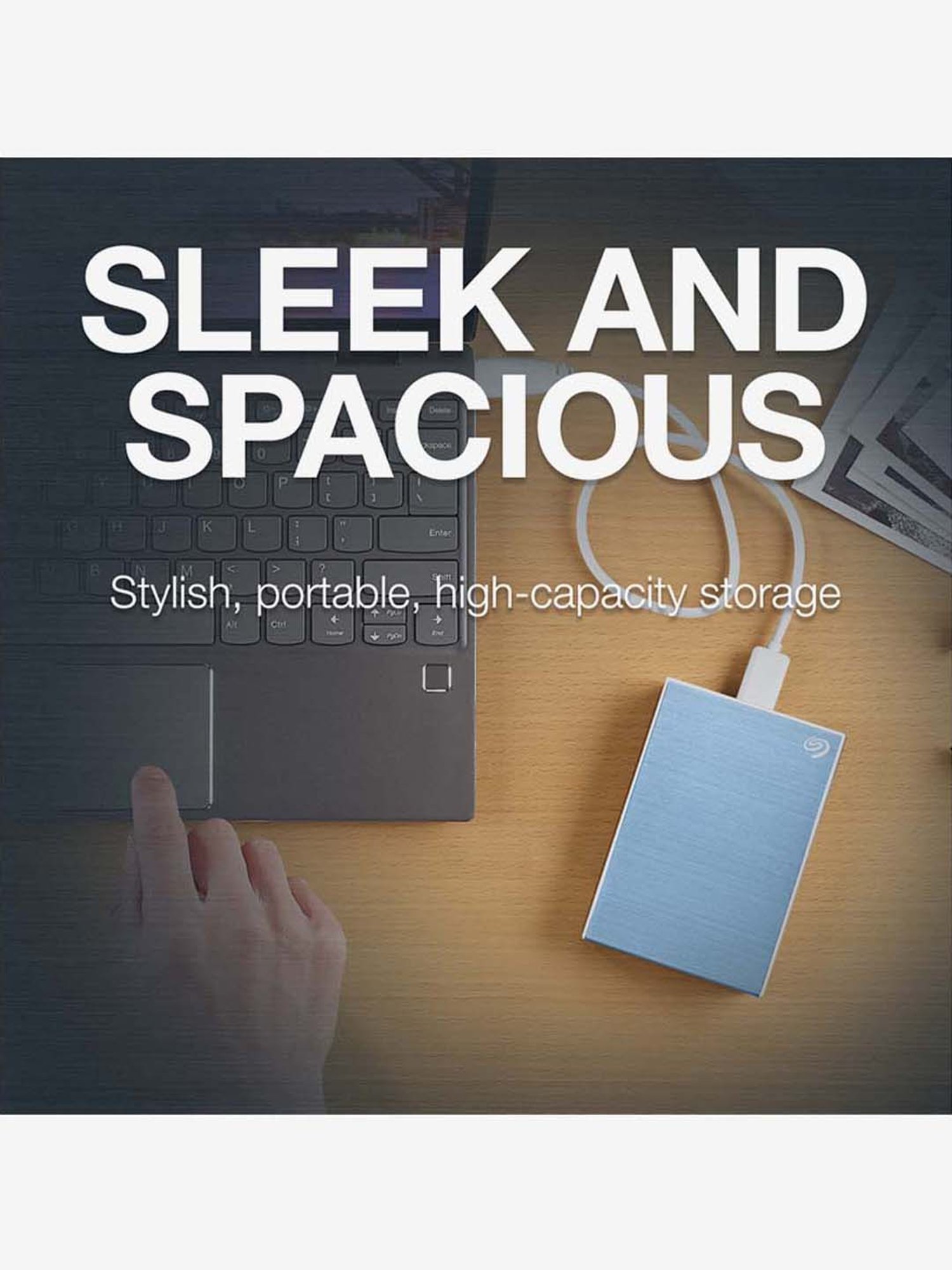 Seagate One Touch 4TB External HDD with Password - Blue, for Win & Mac - STKZ4000402