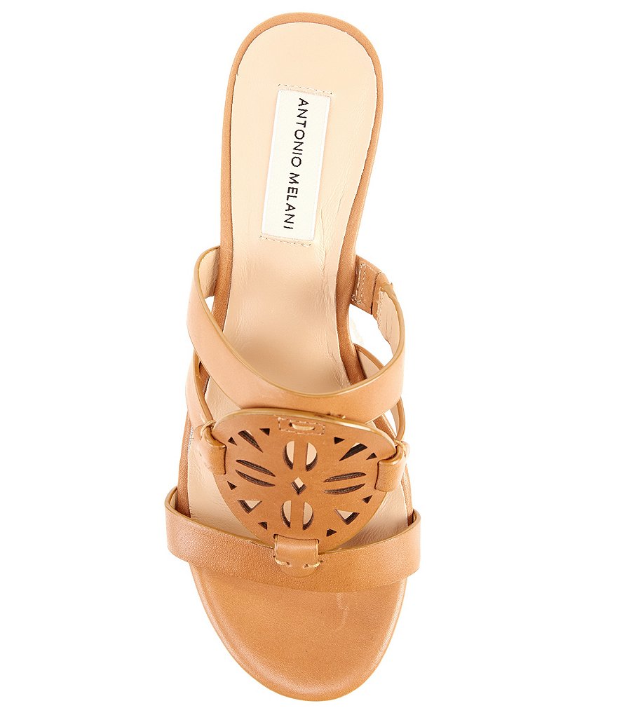 Antonio Melani Quinnlynn Leather Wedge Sandals