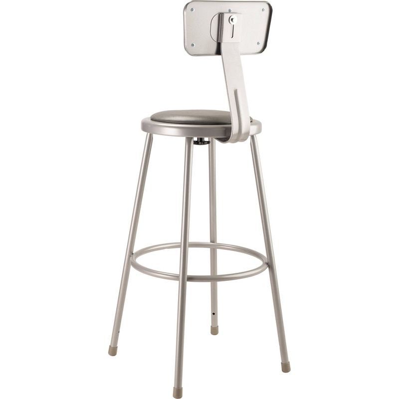 2pk 30" Heavy Duty Vinyl Padded Steel Barstool Gray - Hampton Collection