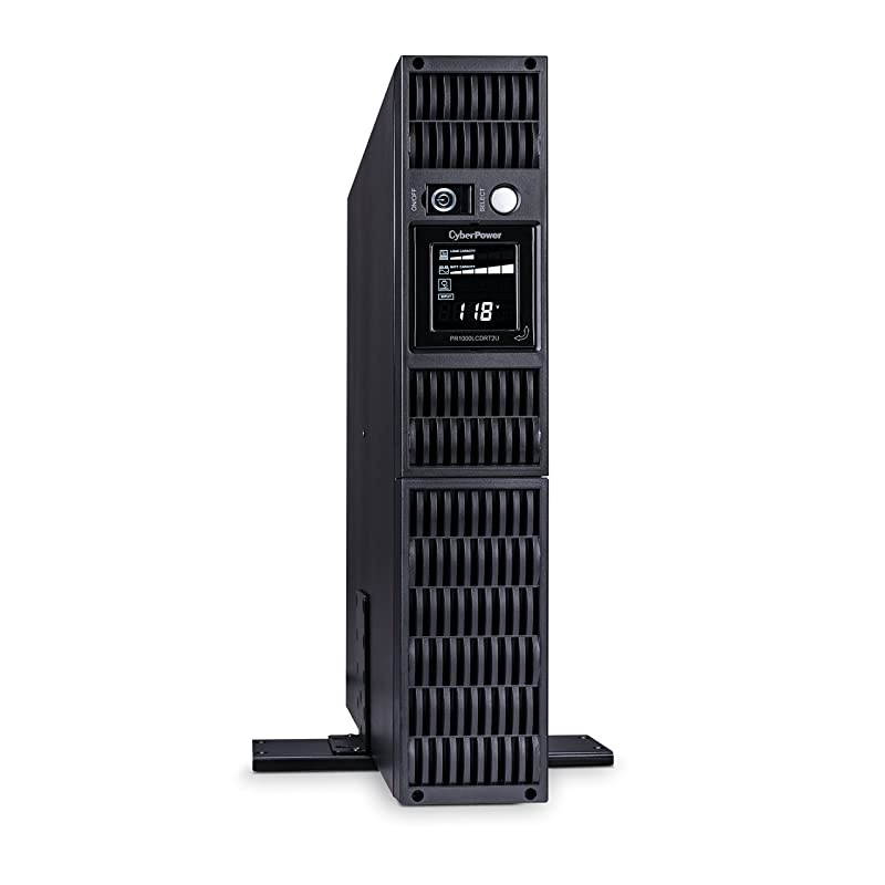 PR1000LCDRT2U Smart App Sinewave UPS System, 1000VA/900W, 8 Outlets, AVR, 2U Rack/Tower Black