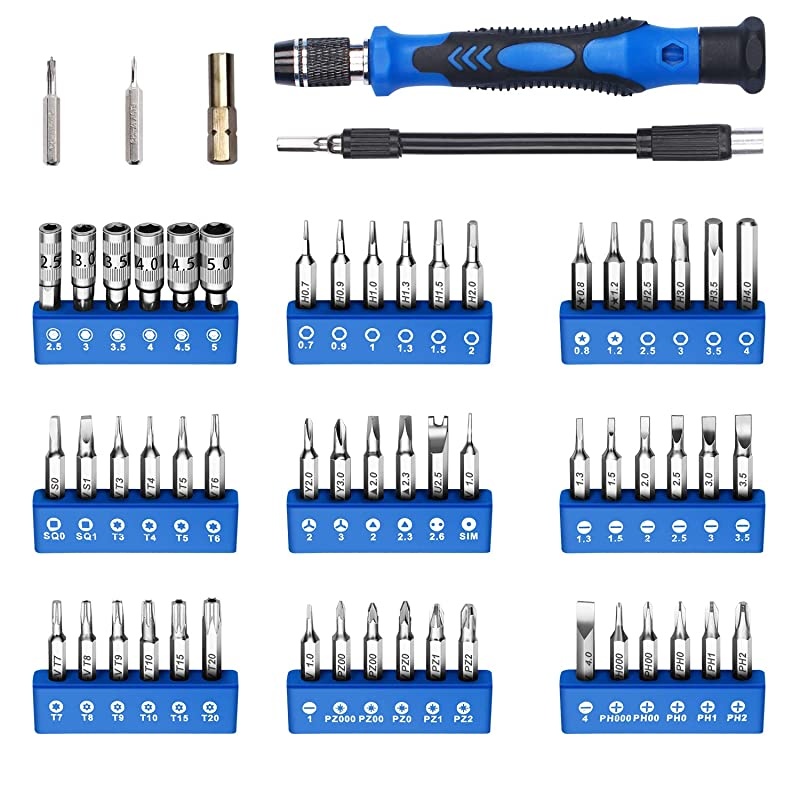 IN 1 Professional Computer Repair Tool Kit Precision Laptop Screwdriver Set with 56 Bit AntiStatic Wrist and 24 Repair Tools Suitable for Macbook PC Tablet PS4 Xbox Controller Repair