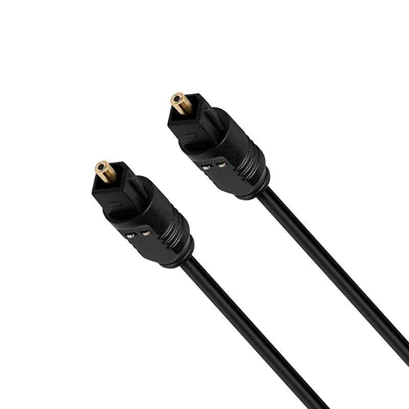 TOSLink Optical Digital Audio Cable SPDIF Compatible with Dolby Digital DTS Surround Sound Bar Cord 50 Feet