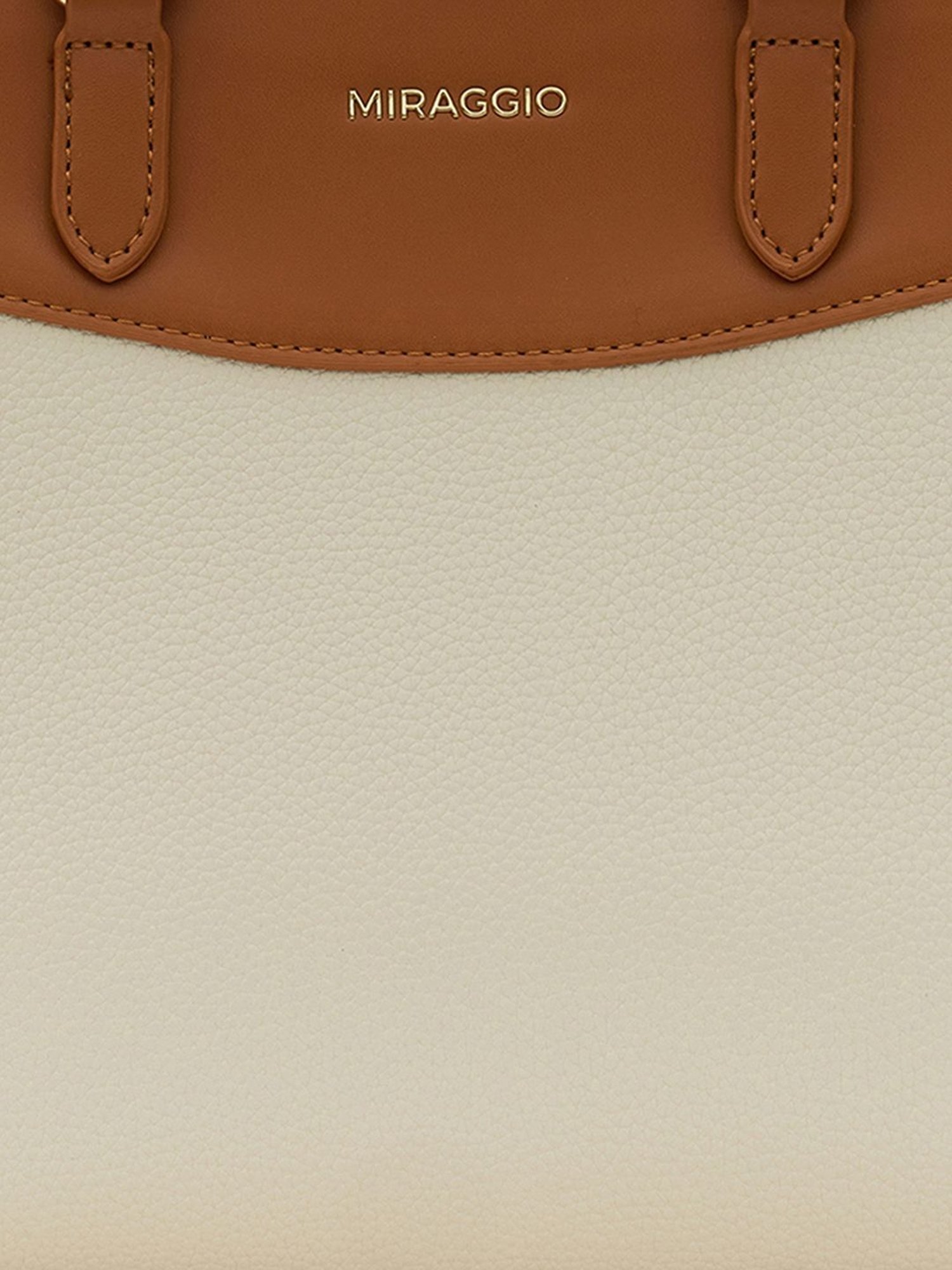 Miraggio Alana Ivory Medium Satchel Handbag