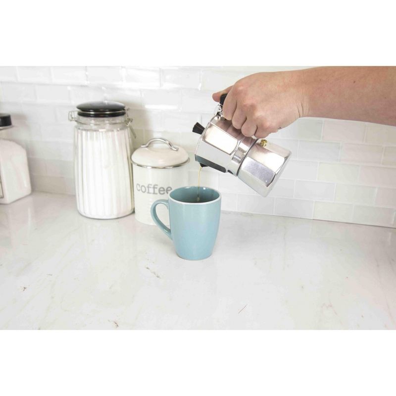 Bialetti 3 Cup Moka Stovetop Espresso Maker - Silver