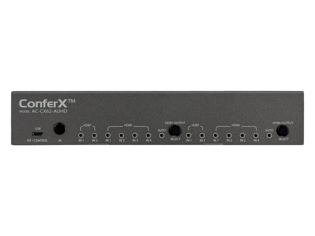 AVPro Edge AC-CX62-AUHD 6x2 4K60 18Gbps HDR HDMI/HDBaseT ConferX Matrix Switcher with IR/PoE/EDID Control