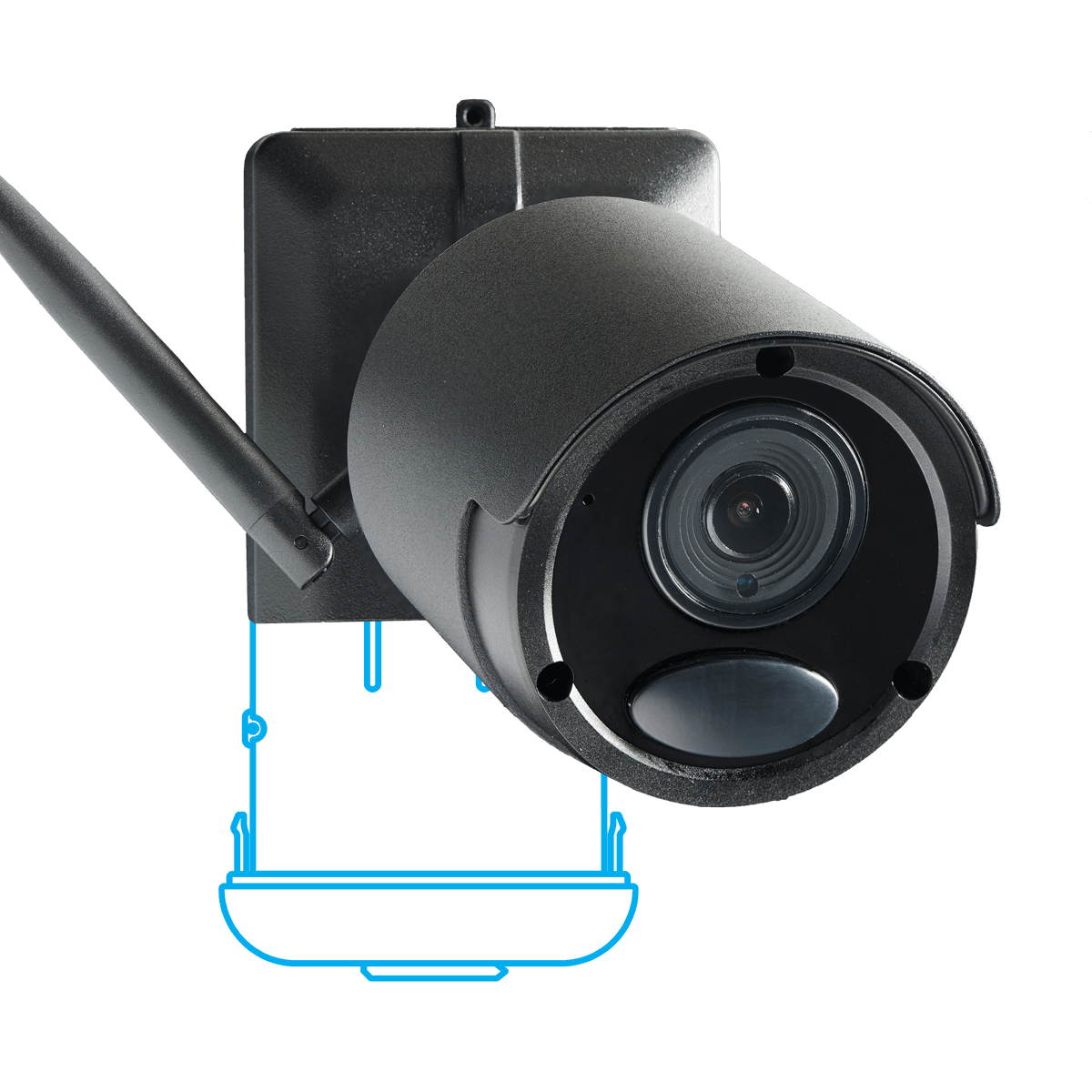 Lorex LWB6850W 1080p HD Wireless Black Metal Rechargeable and Audio Security Camera, Audio Recording and Two-Way Talk