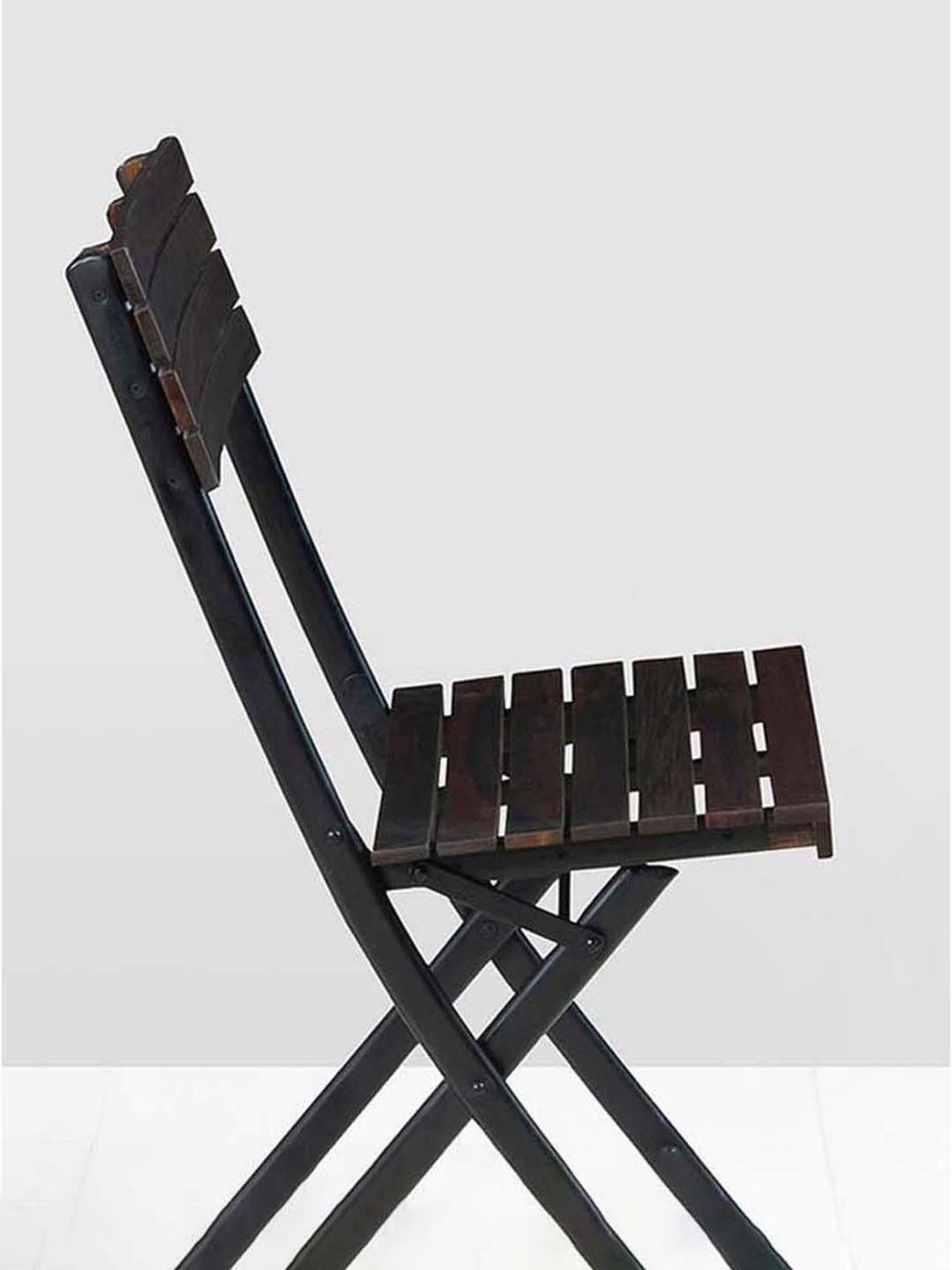 Fabindia Home Brown & Black Sheesham Wood Verandah Chair