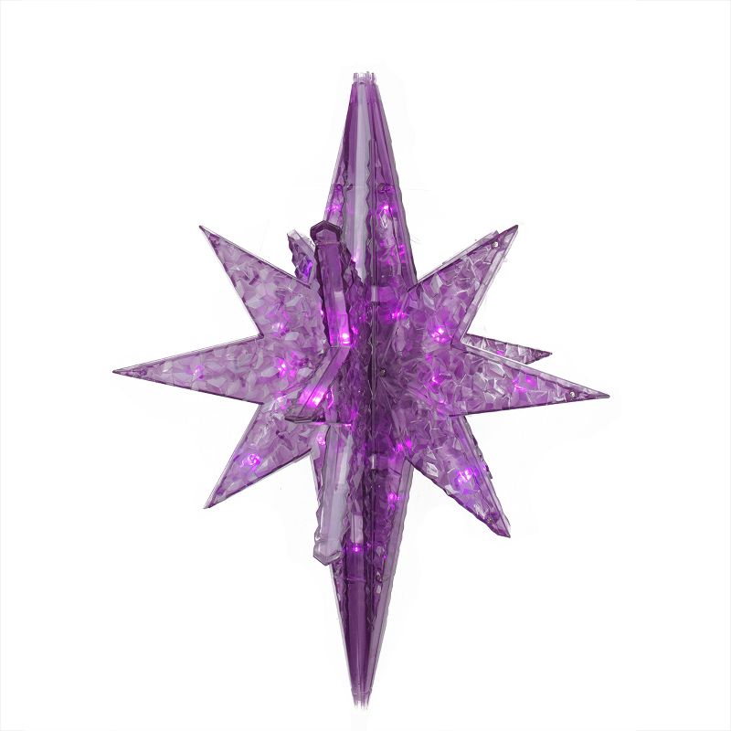 Penn 19" Purple LED Lighted Twinkling 3D Bethlehem Star Hanging Christmas Outdoor Decoration