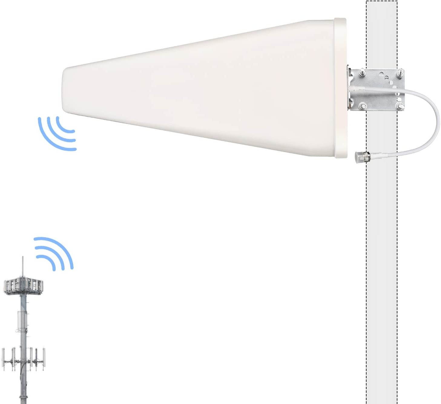 XRDS-RF 12 dBi Wideband Directional Antenna High Gain 3G/4G/5G/LTE/Wi-Fi Universal Fixed Mount Outdoor High Gain LTE Antenna (698-5800 MHz)
