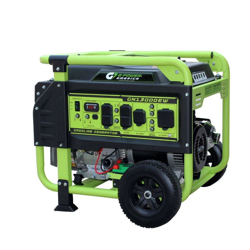 Green-Power 13000w/10000w Gasoline Powered Electric Start GN13000EW Portable Generator