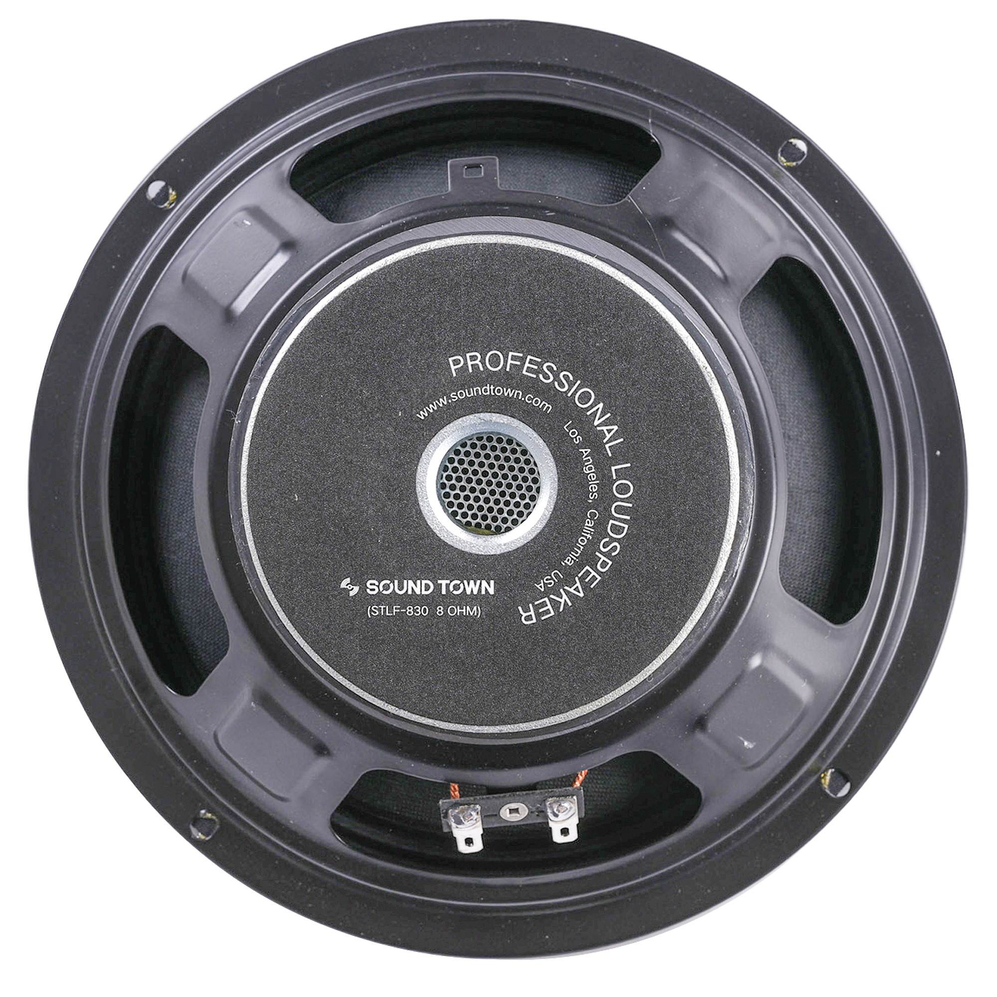 Sound Town 8&rdquo; 120W Steel Frame Woofer (Low Frequency Driver), Replacement Woofer for PA/DJ Speakers (STLF-830)