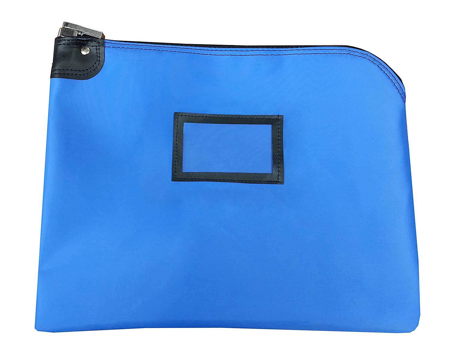 Locking Document HIPAA Bag 15 x 19 | Medical File Security | Legal Size Records Courier Bag (Royal Blue)