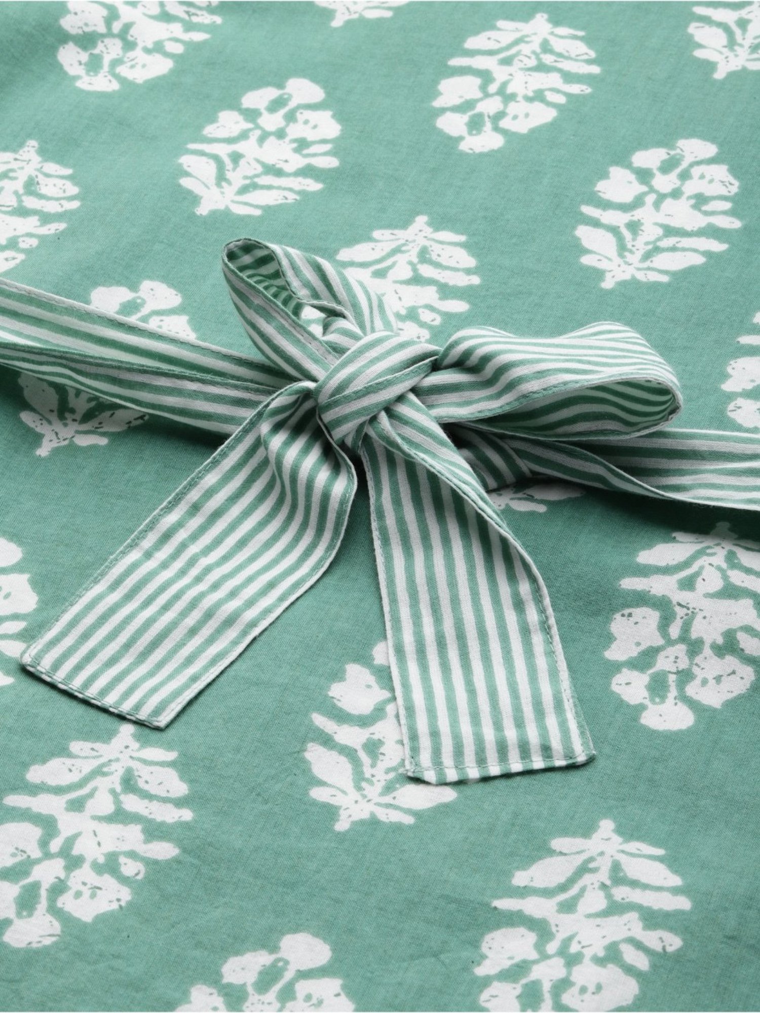 Clt.s Green Printed Tunic With Pyjamas