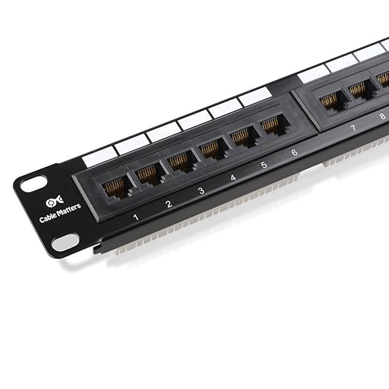 UL Listed Rackmount or Wall Mount 24 Port Cat6 Patch Panel Cat 6 RJ45 Patch Panel