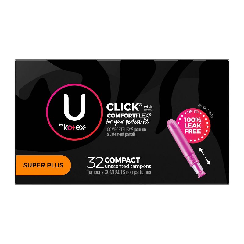 U by Kotex Click Compact Unscented Tampons -  Super Plus - 32ct