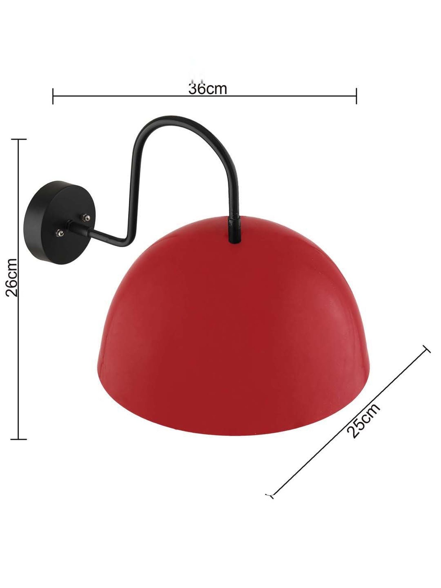 Homesake Red Pendant Wall Lamp - Set of 1