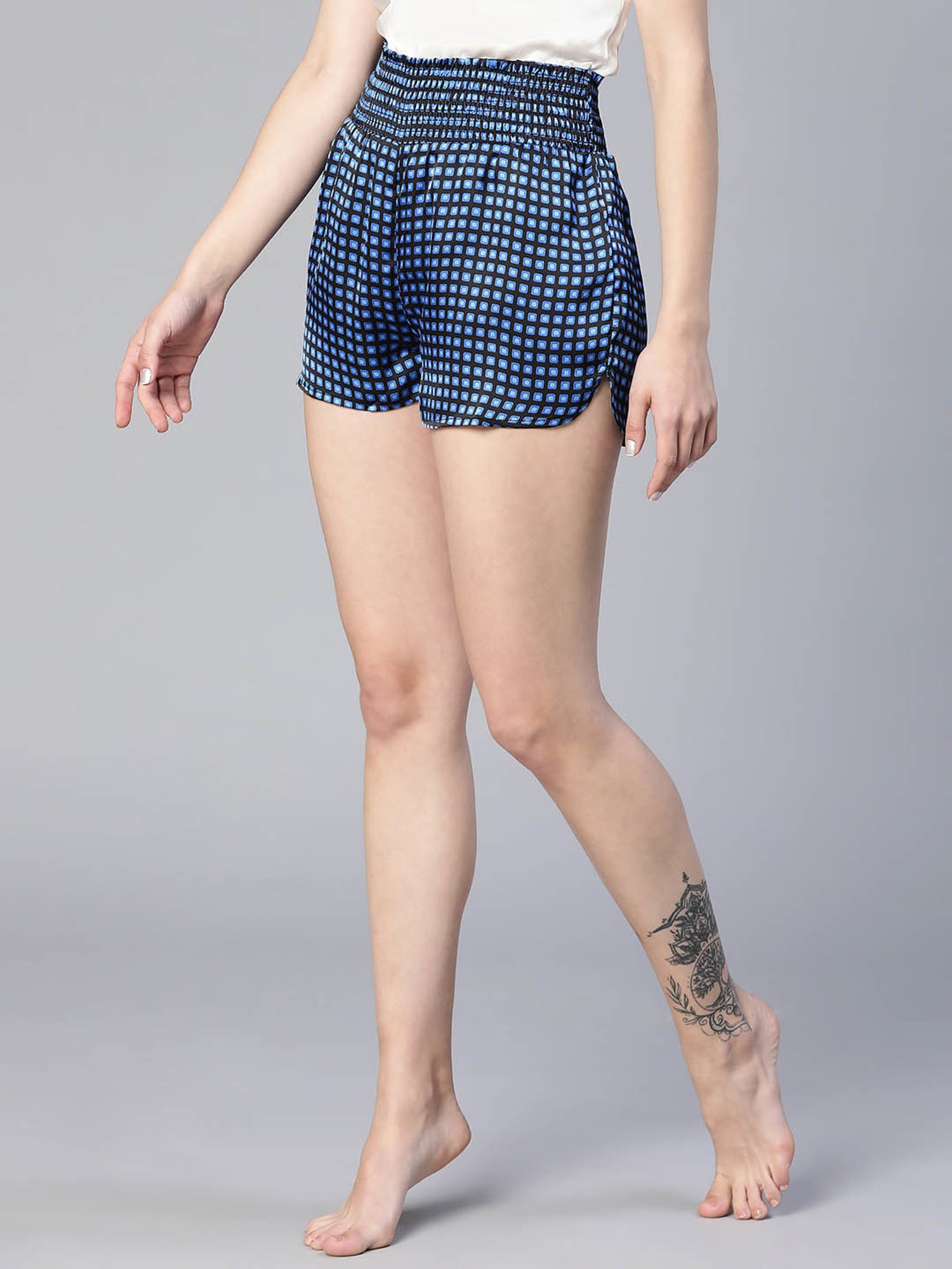 Oxolloxo Navy Checks Shorts