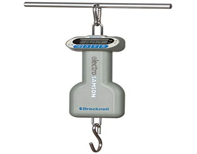 Hanging Fishing Travel Scale 22 LB hand Held Carrying Case By Brecknell Model ElectroSamson