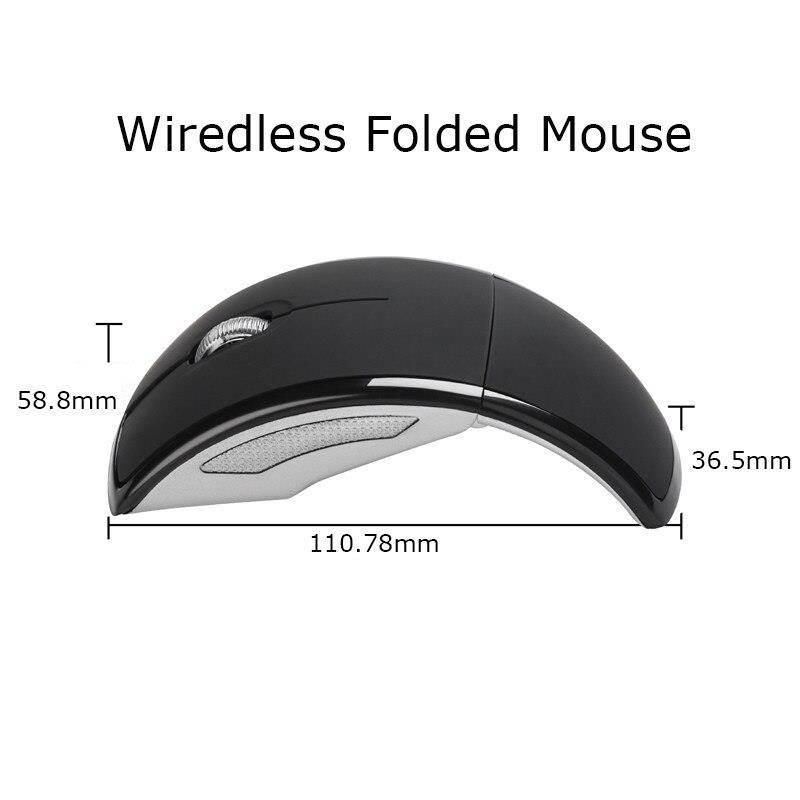 Wireless Mouse 2.4G Computer Mouse Foldable Travel Notebook Mute Mouse Mini Mice USB Nano Receiver for Laptop PC Desktop