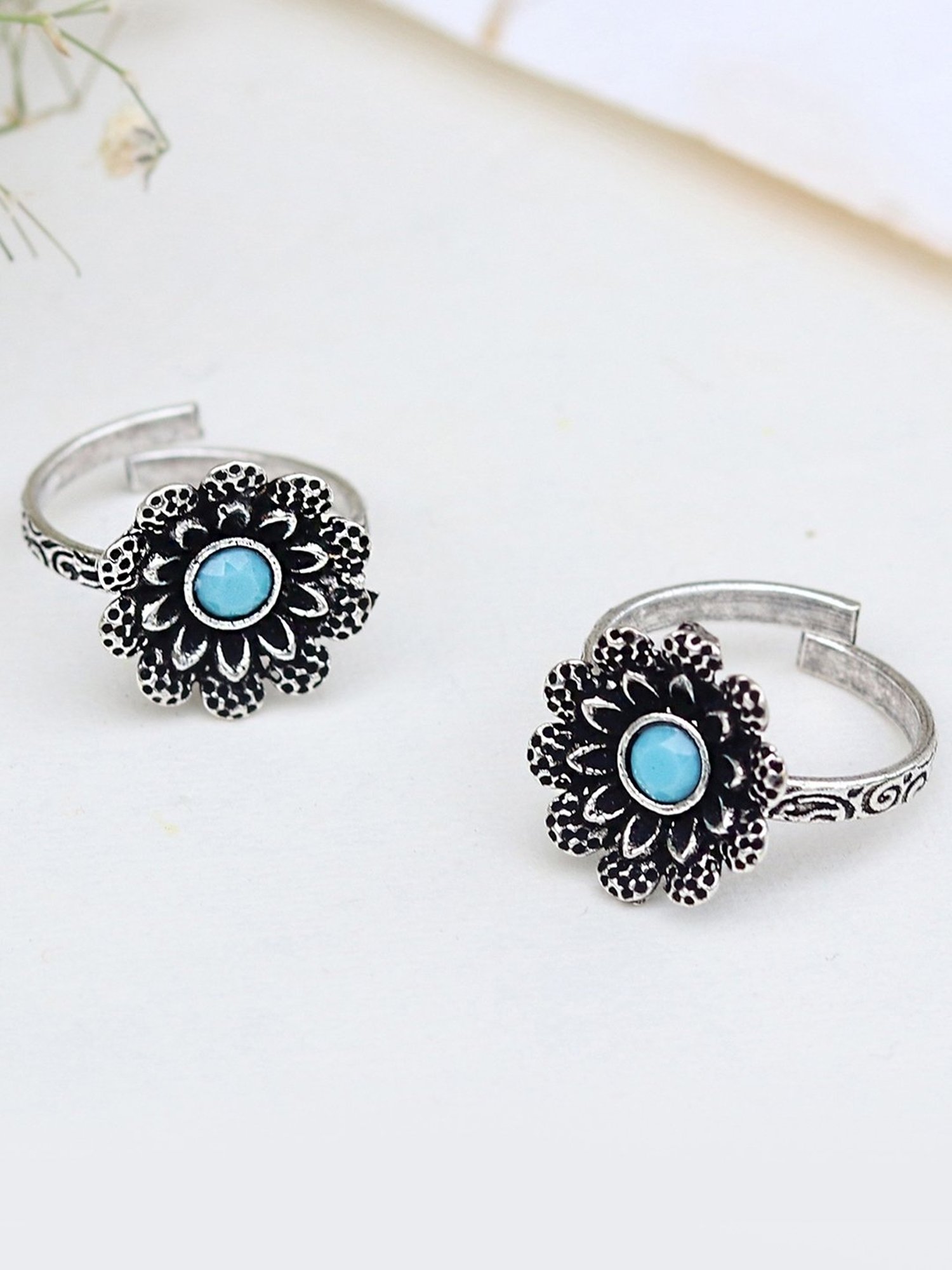 Teejh Roma Coin Silver Oxidized Ghungroo Anklets