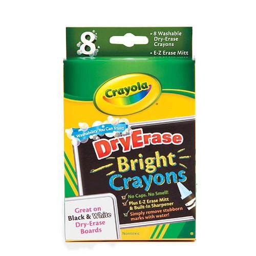 Crayola Washable Dry-Erase Crayons-Bright 8/Pkg