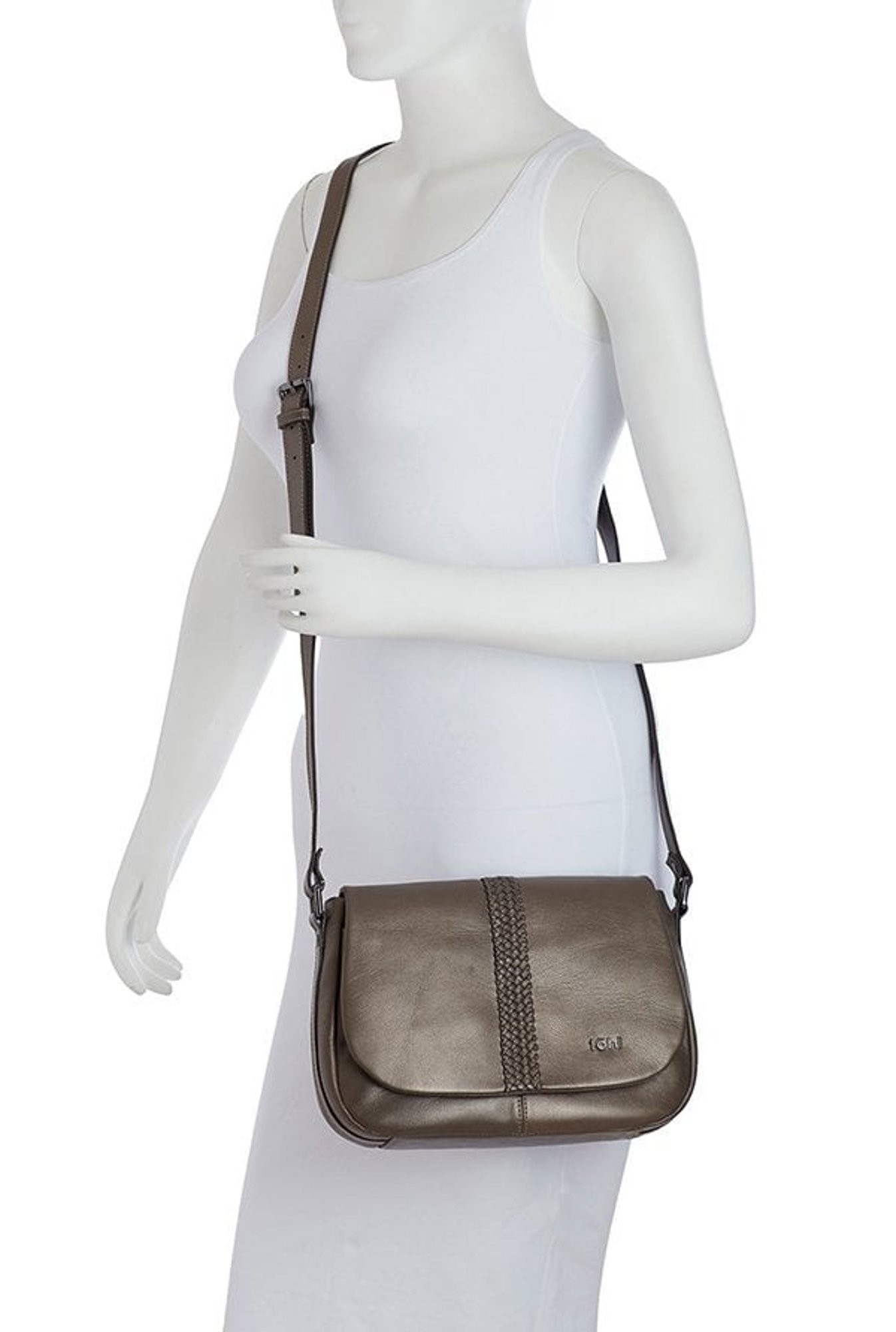 Tohl Rp1 Cara Metallic Copper Interlaced Flap Sling Bag