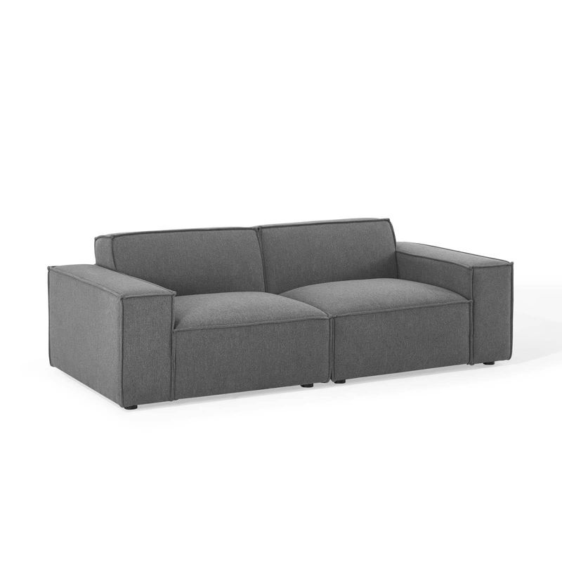 2pc Restore Sectional Sofa Charcoal - Modway