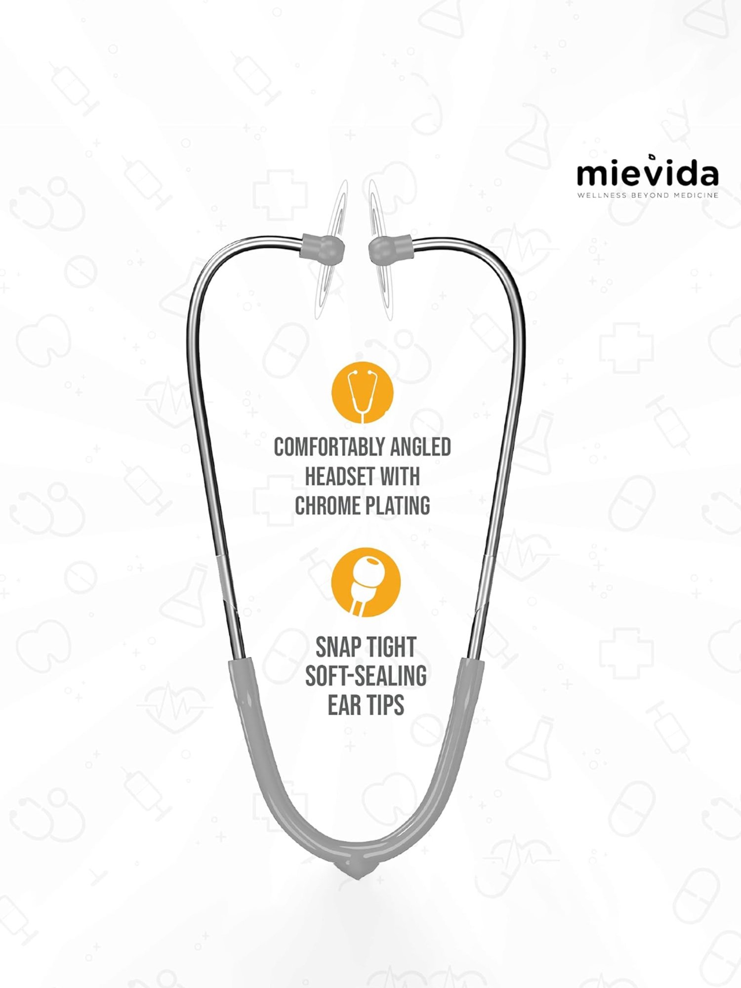 Mievida STS 102 Cardiology Stethoscope (Grey)