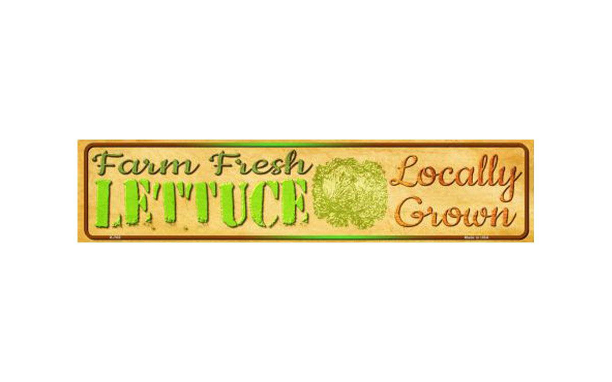 Smart Blonde Farm Fresh Lettuce Novelty Mini Street Sign K-705 - 4" x 18"